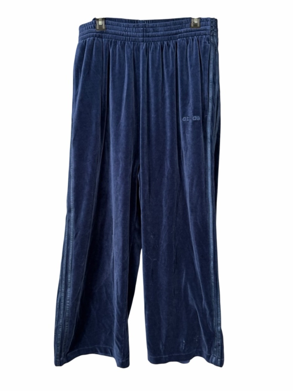 Adidas 2004 Velour Track Pants Dark Blue Women’s Size 2XL Vintage 3 Stripe Retro